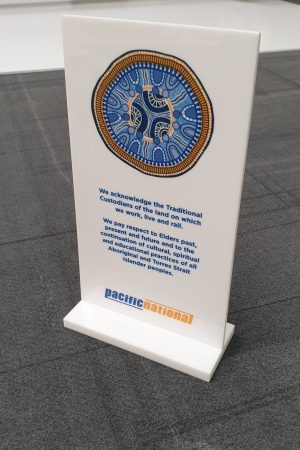Acrylic panel print including stand Acrylic panel print including stand